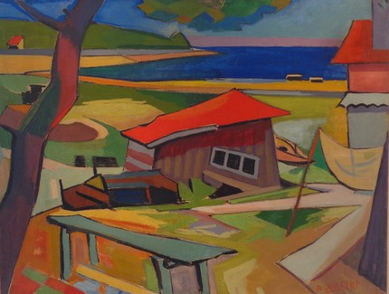 Robert VALET Cabane au toit rouge 1949/50
