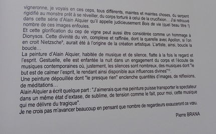 texte de Pierre Brana  (commissaire de l’expo) 