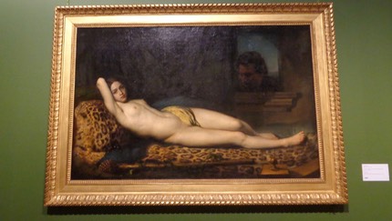 Félix TRUTAT-Femme nue allongée sur une peau de panthère- 1844  