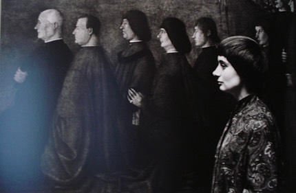 Autoportrait à Venise devant une peinture de Giovani Belini… Agnès Varda